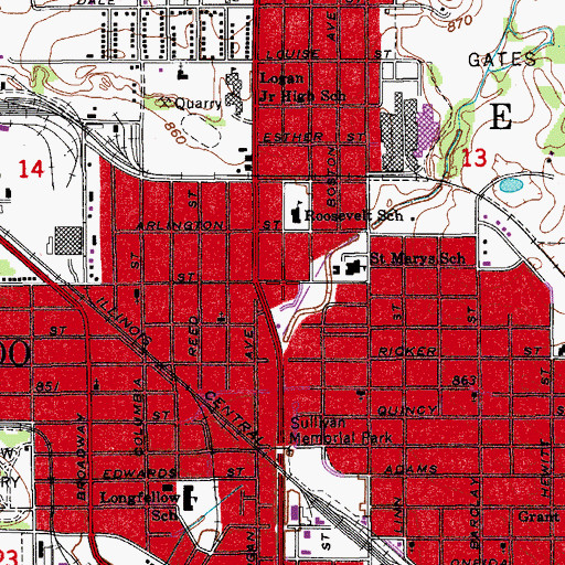 Topographic Map of Saint Marys Villa, IA