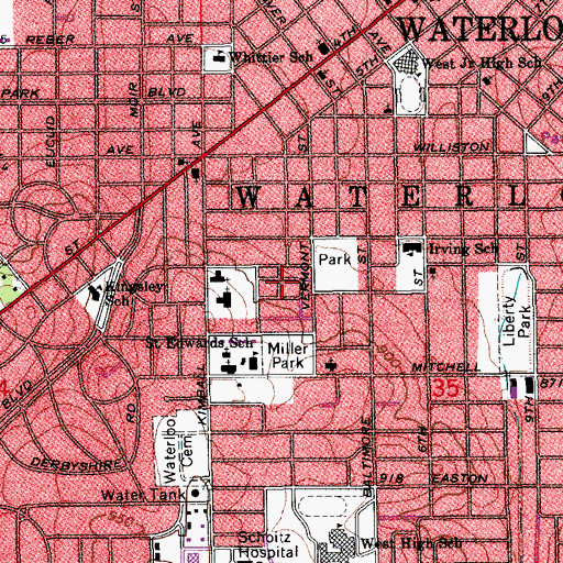 Topographic Map of The Church of Jesus Christ of Latter Day Saints, IA