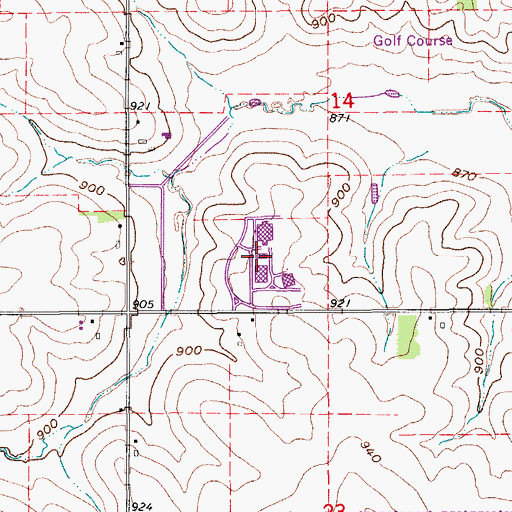Topographic Map of Physical Plant, IA