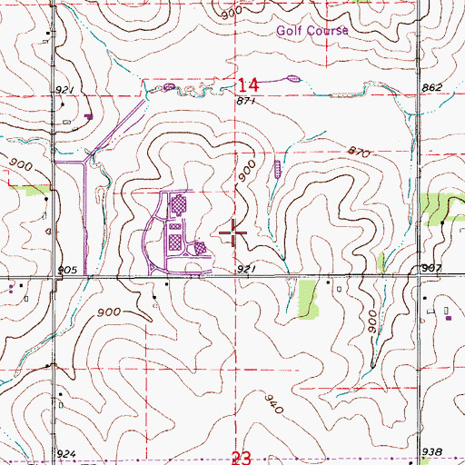 Topographic Map of Hawkeye Community College Library, IA