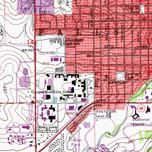 Topographic Map of Student Services Center, IA