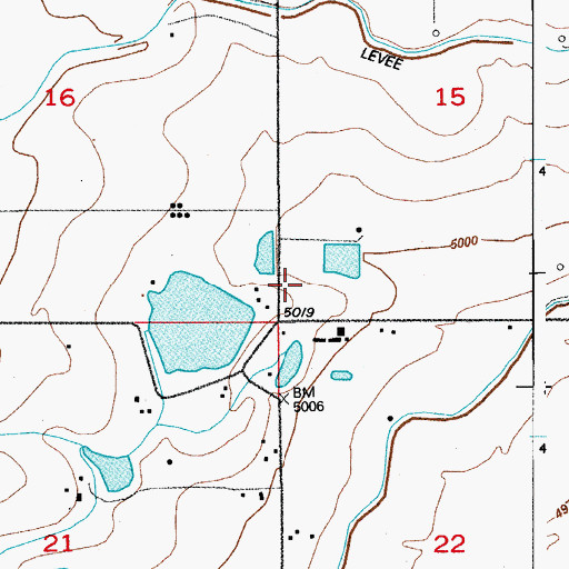 Topographic Map of North Star Reservoir, CO