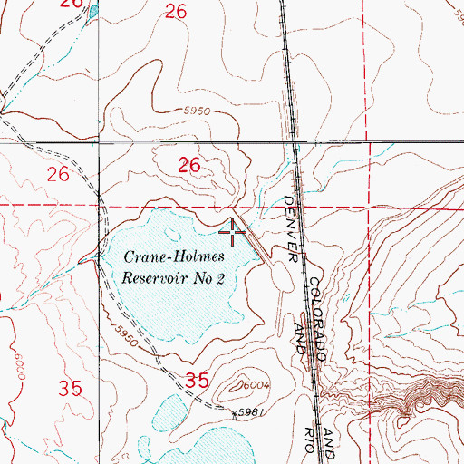 Topographic Map of Crane-Holmes Number 2 Dam, CO