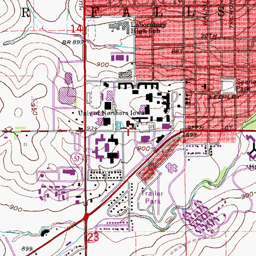 Topographic Map of Art Two Building, IA