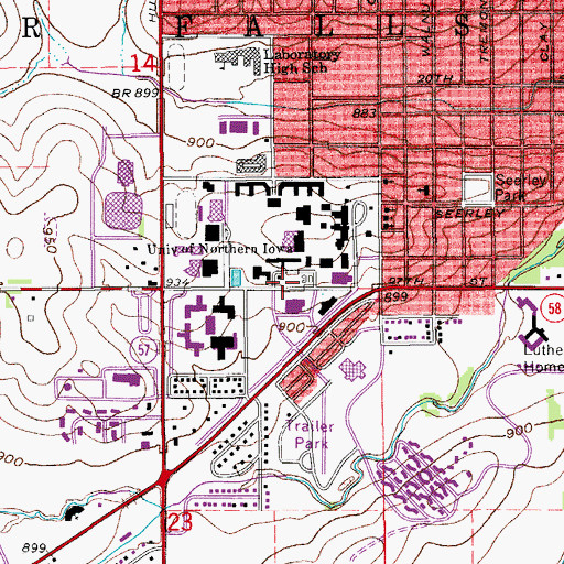 Topographic Map of Psychology Number One Building, IA