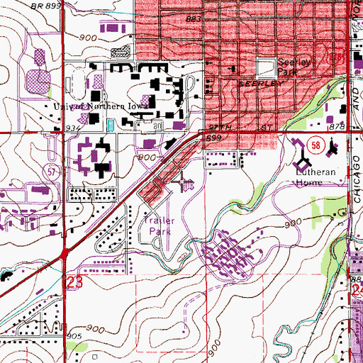 Topographic Map of Industrial Technology Center, IA