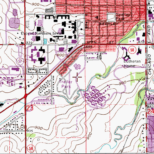 Topographic Map of Center for Energy and Environmental Education, IA