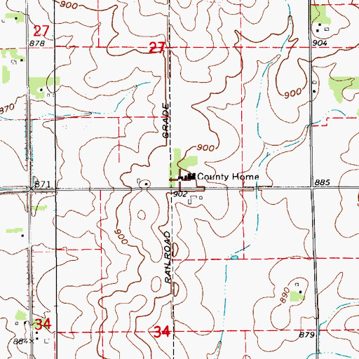 Topographic Map of Black Hawk County Country View Center, IA