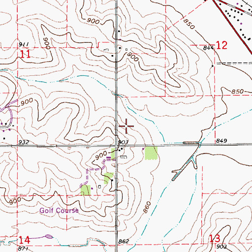 Topographic Map of Lost Island Adventure Park, IA
