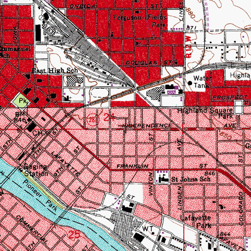 Topographic Map of Peoples Community Health Clinic, IA