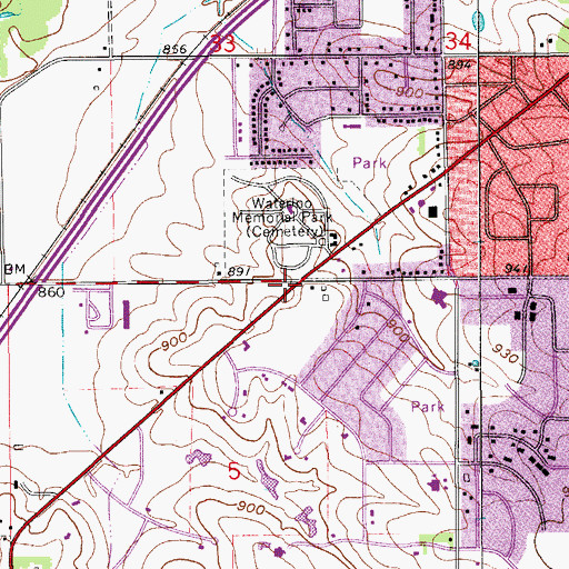 Topographic Map of Integra Health Center, IA