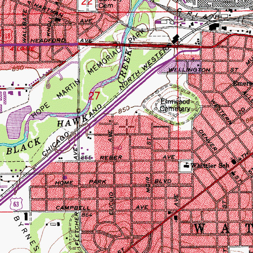 Topographic Map of Summit Complex, IA