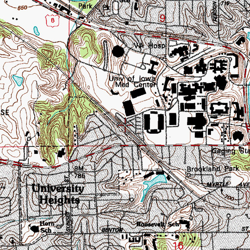 Topographic Map of Cambus Offices, IA
