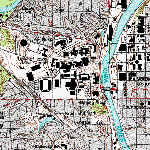 Topographic Map of Pharmacy Building, IA