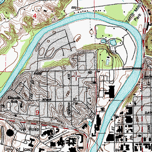 Topographic Map of Kuhl House, IA