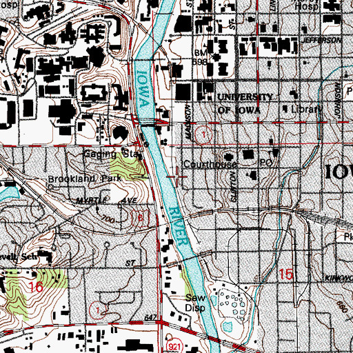 Topographic Map of Cambus Maintenance Facility, IA