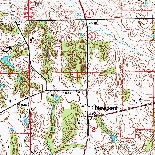 Topographic Map of Dodd Post Office (historical), IA