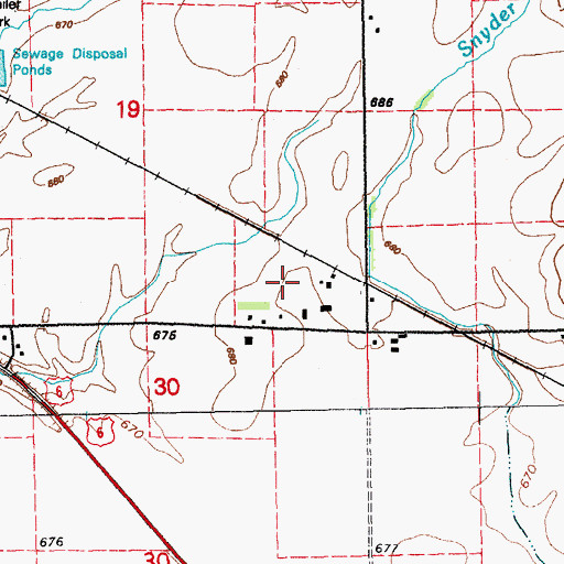 Topographic Map of Carthage Post Office (historical), IA