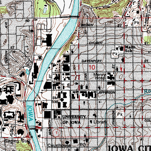 Topographic Map of Emma Goldman Clinic for Women, IA