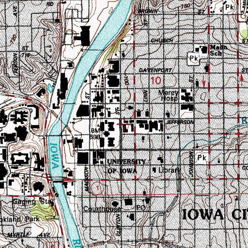 Topographic Map of Museum of Natural History, IA