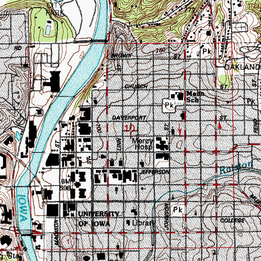Topographic Map of Living Word Christian Fellowship, IA