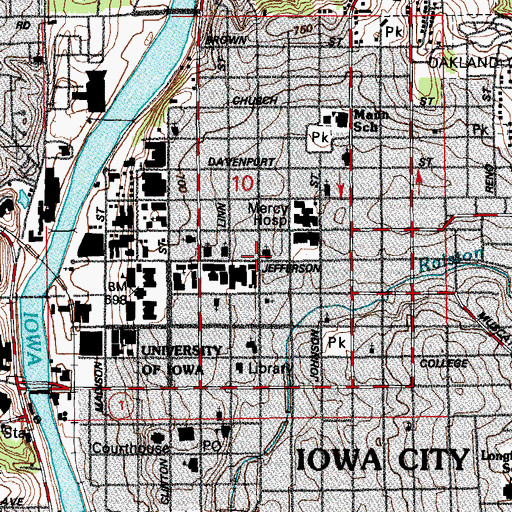 Topographic Map of Saint Paul Lutheran Chapel, IA