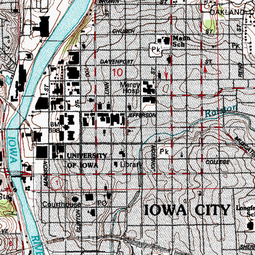 Topographic Map of Unitarian Universalist Society, IA