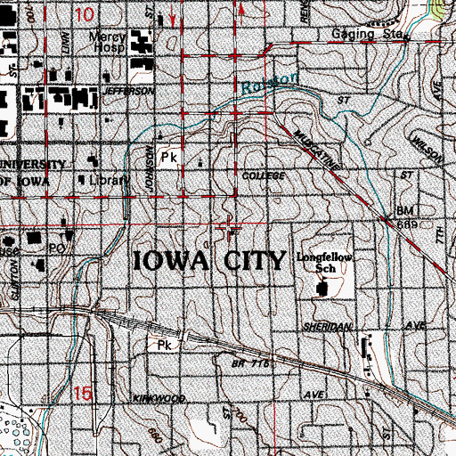Topographic Map of Vineyard Community Church, IA