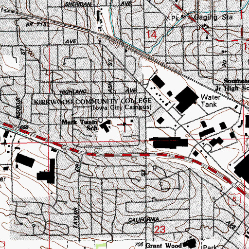 Topographic Map of Faith United Church of Christ, IA