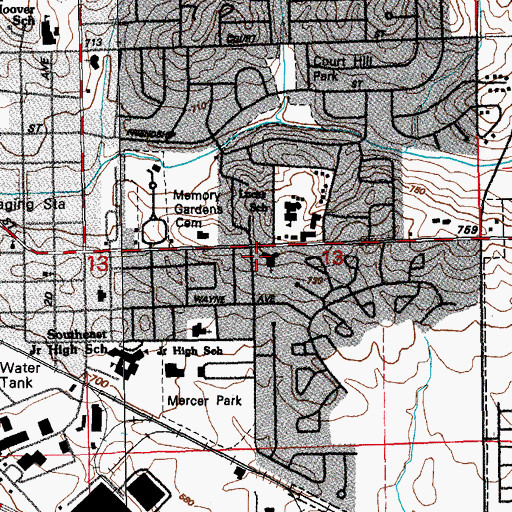 Topographic Map of Victory Temple Church, IA