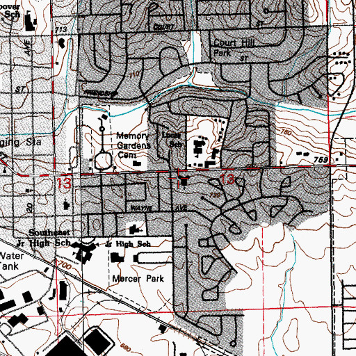 Topographic Map of Bethany Baptist Church, IA