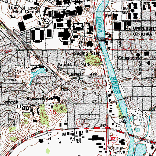 Topographic Map of First Mennonite Church, IA