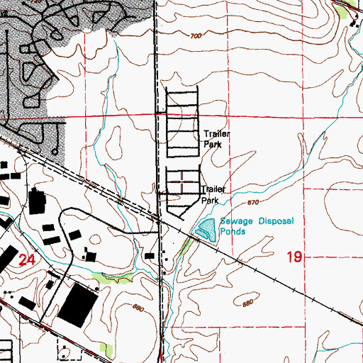 Topographic Map of Sunrise Mobile Home Village, IA