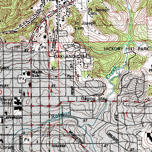 Topographic Map of Bend Park, IA