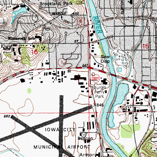 Topographic Map of Wardway Plaza, IA