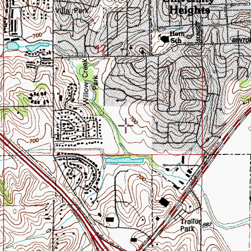 Topographic Map of Kiwanis Park, IA