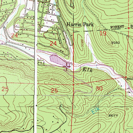 Topographic Map of Estates Number 1 Dam, CO