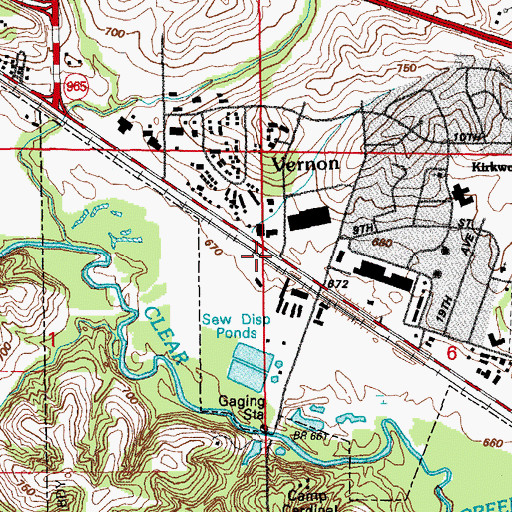 Topographic Map of Coralville, IA