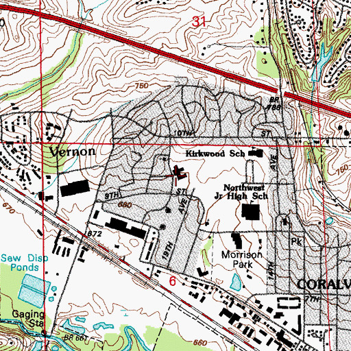 Topographic Map of Lantern Park Nursing and Rehabilitation Center, IA