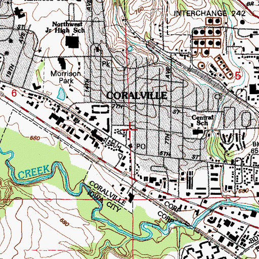 Topographic Map of Family Health Centre, IA