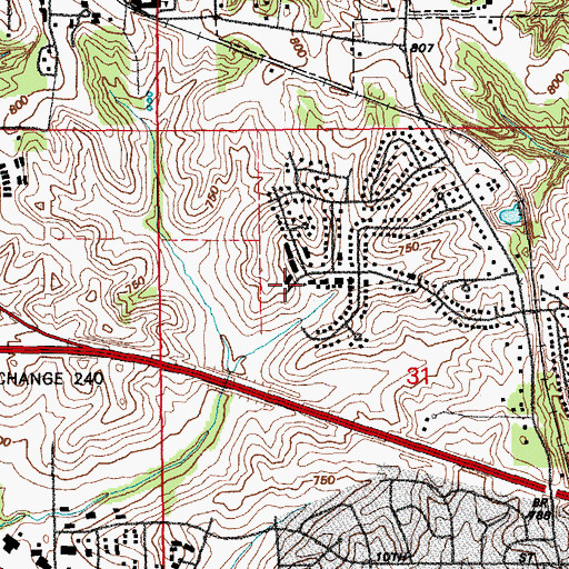Topographic Map of Pediatric Associates Center, IA