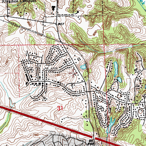 Topographic Map of Tabernacle Baptist Church, IA
