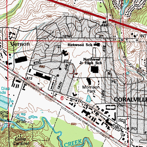 Topographic Map of Prince of Peace Lutheran Church, IA