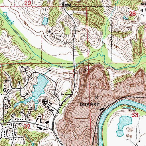 Topographic Map of New Horizons Church, IA