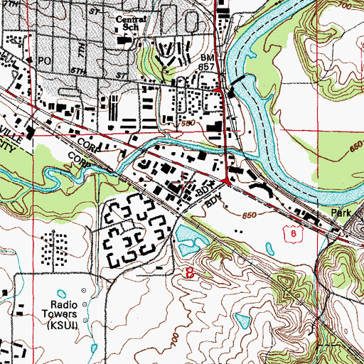 Topographic Map of New Life Community Church, IA