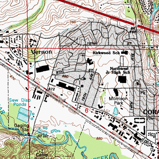 Topographic Map of Grace United Church of Christ, IA