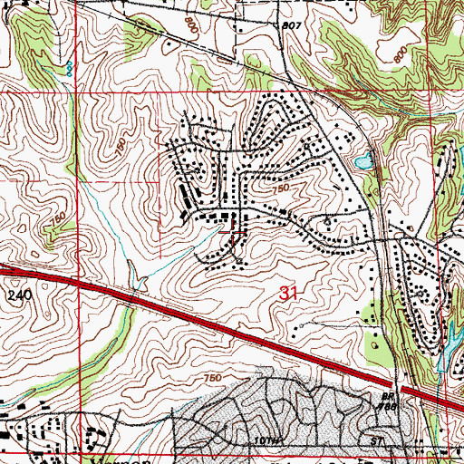 Topographic Map of Reorganized Church of Jesus Christ of Latter Day Saints, IA