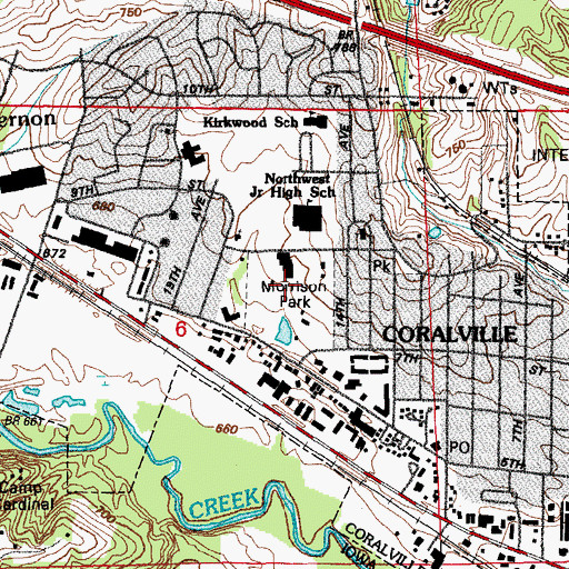 Topographic Map of Morrison Park, IA