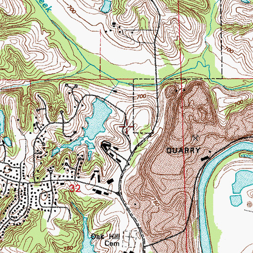Topographic Map of Brown Deer Golf Course, IA