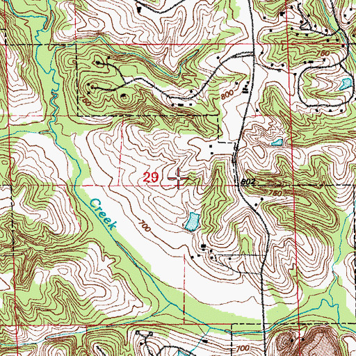 Topographic Map of Auburn Hills Park, IA
